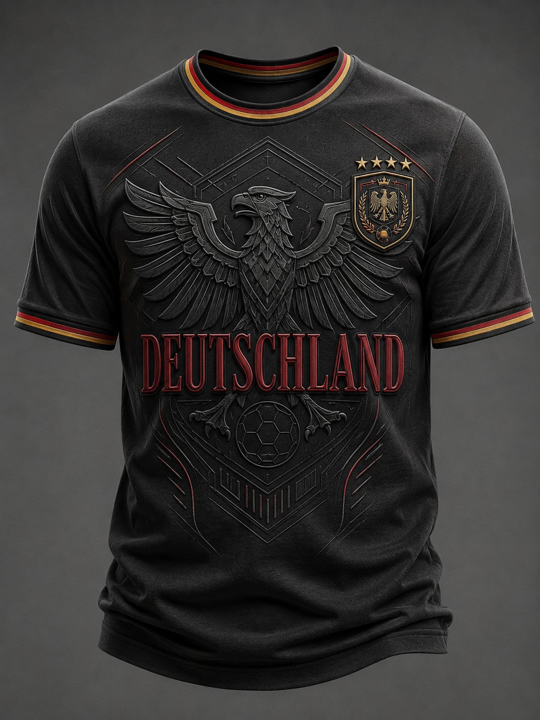 Herren-Fußball-T-Shirt mit Deutschland-Druck