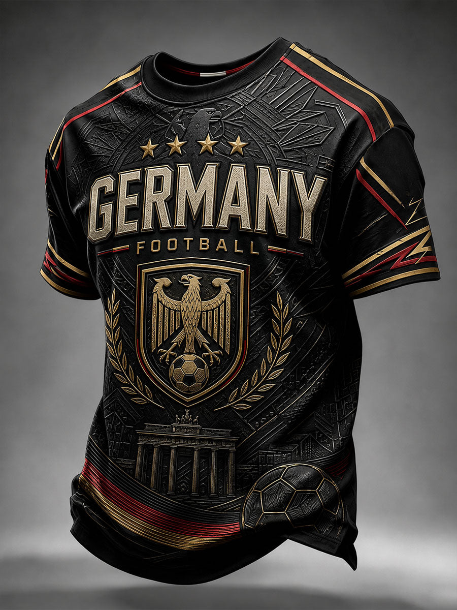 Herren-Fußball-T-Shirt aus Deutschland mit kurzen Ärmeln
