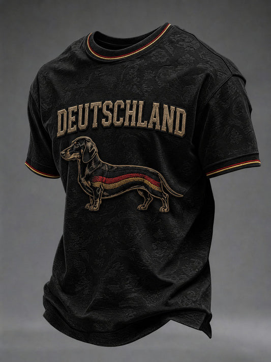 Herren-T-Shirt mit Dackelmotiv