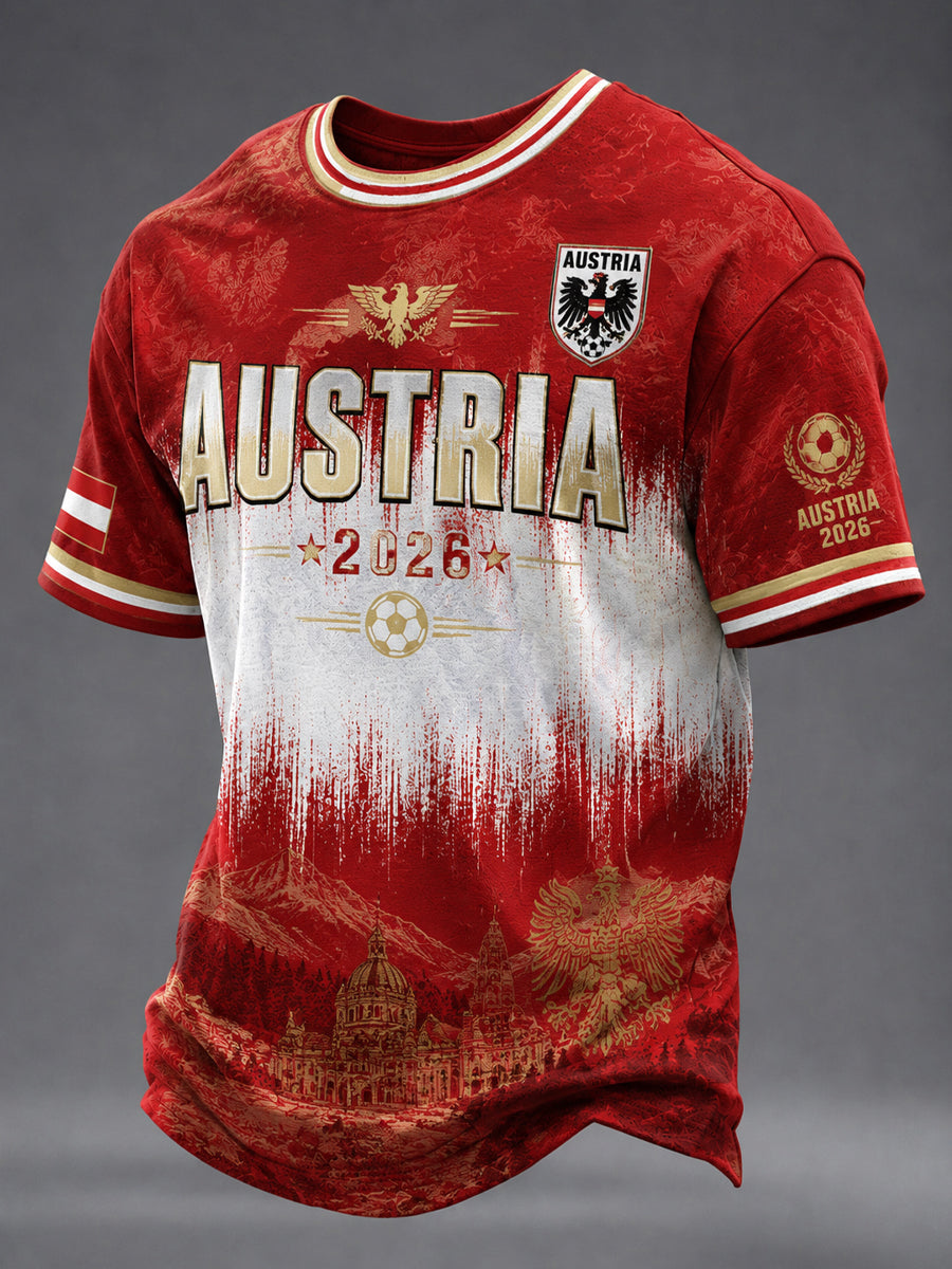 Retro-Österreich-2026-Klassik-T-Shirt für Fußballfans