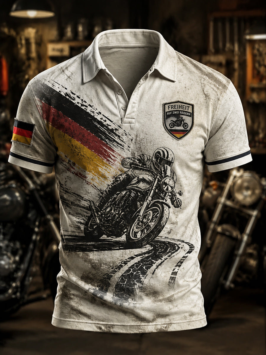 Herren Deutsches Motorrad Biker Vintage Shirt