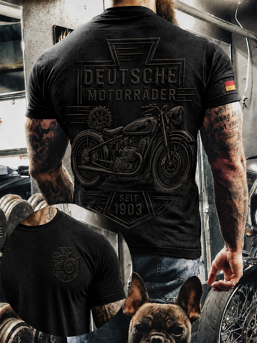 Herren-Motorrad-Biker Vintage T-Shirt