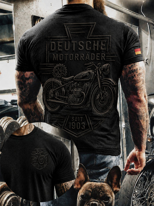Herren-Motorrad-Biker Vintage T-Shirt