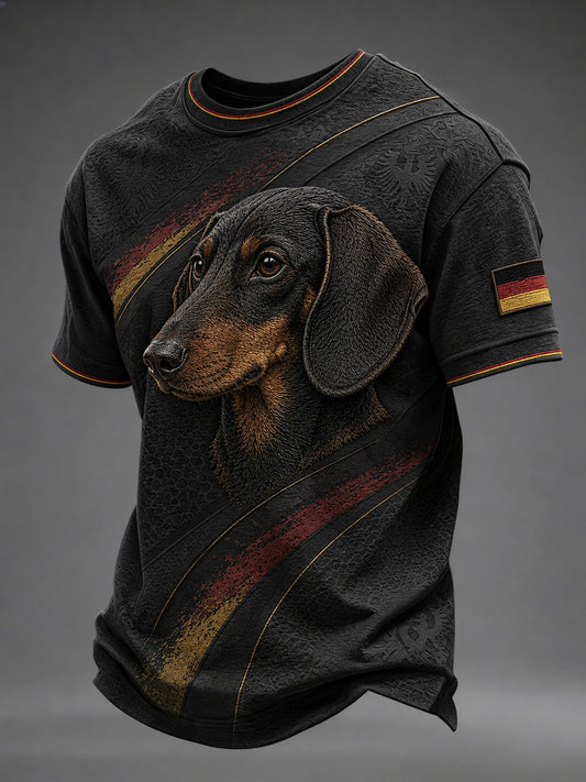 Herren-T-Shirt mit Dackelmotiv