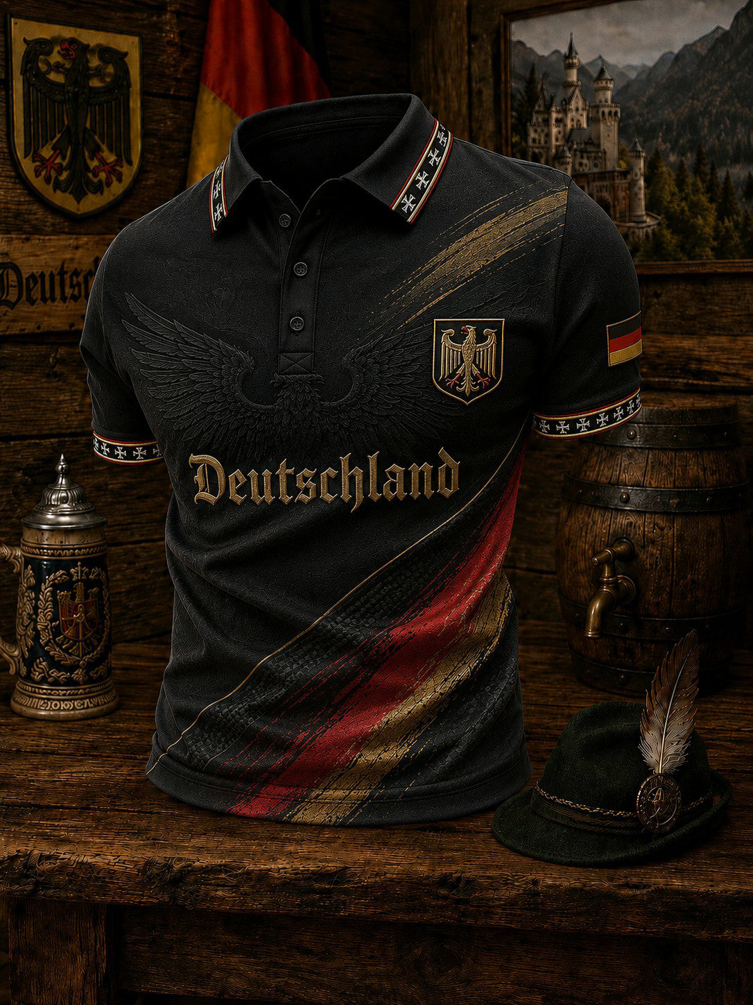 Herren-Fußballshirt mit Deutschland-Druck