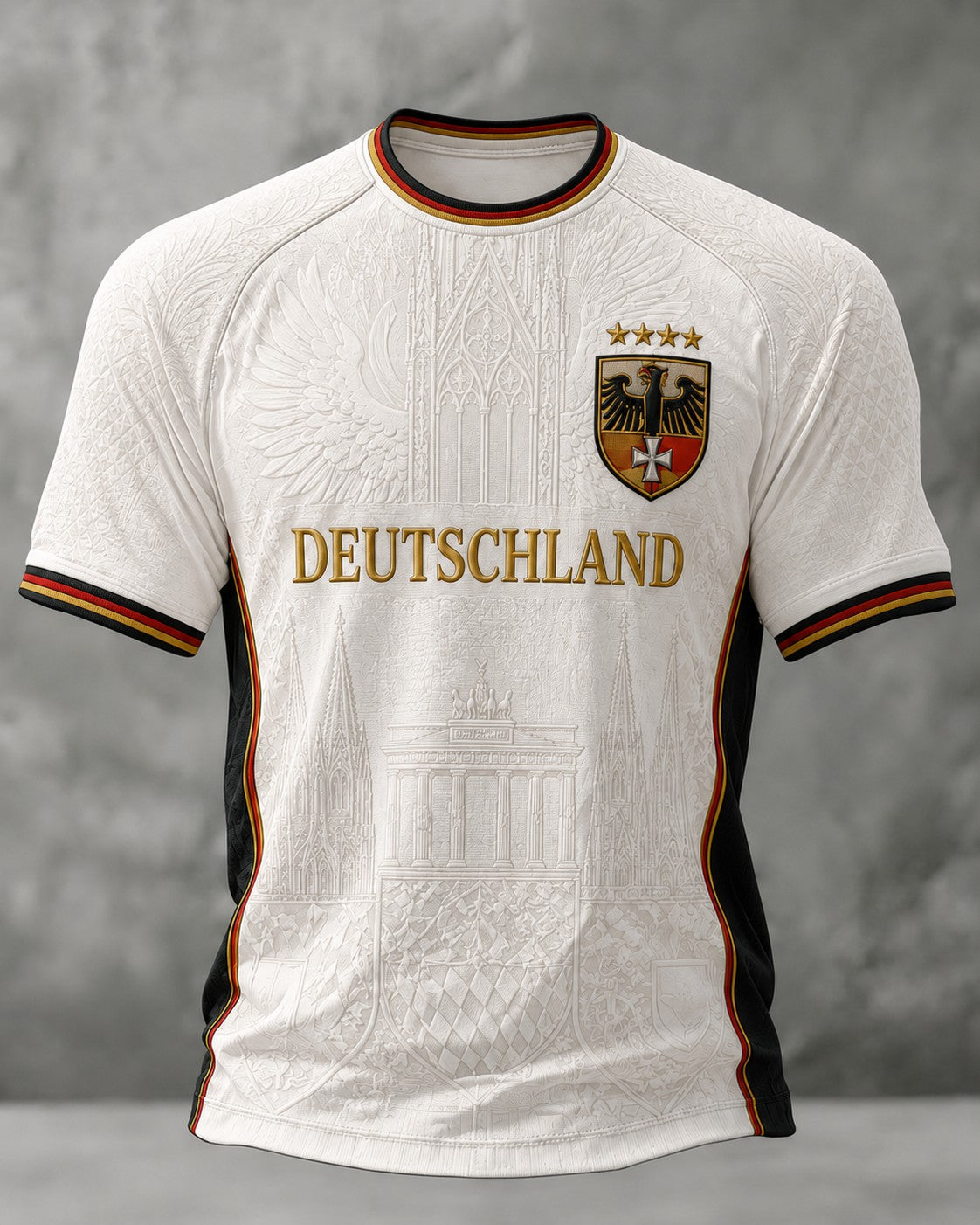 Herren-Fußball-T-Shirt mit Deutschland-Druck