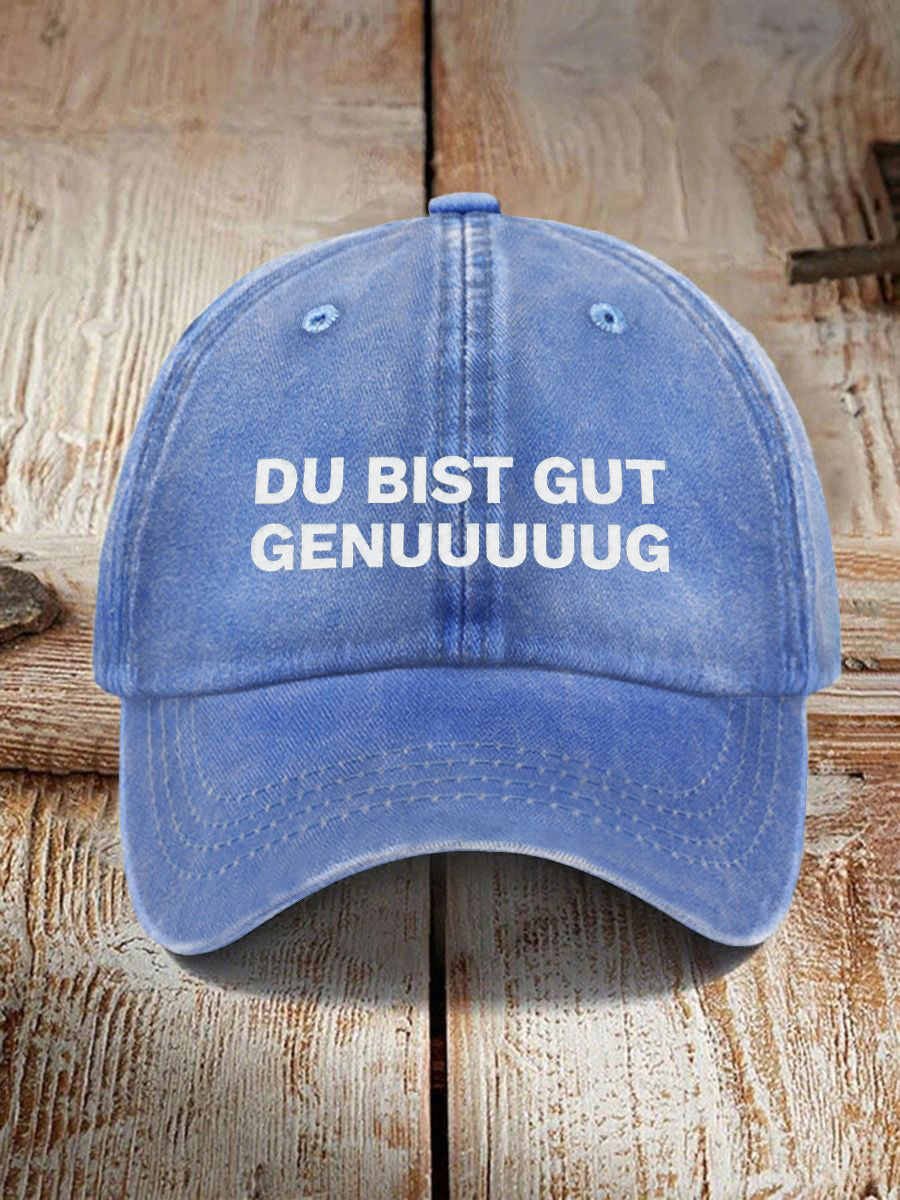 Unisex Du Bist Gut Genug Viral-Meme-Print-Kappe mit deutscher Affirmation
