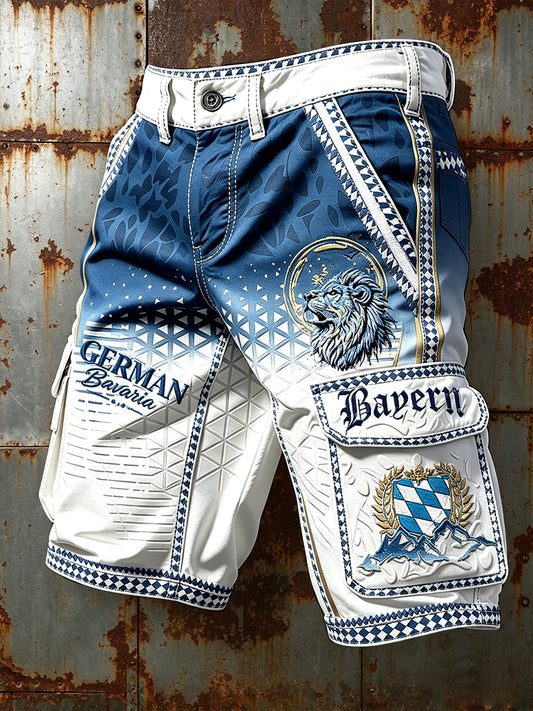 Herren-Steigung Deutsch Bayerischer Löwen druck Freizeit-Arbeits shorts