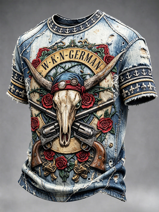 Deutsches Wacken Music Festival 3D-Panel gedrucktes lässiges T-Shirt für Männer