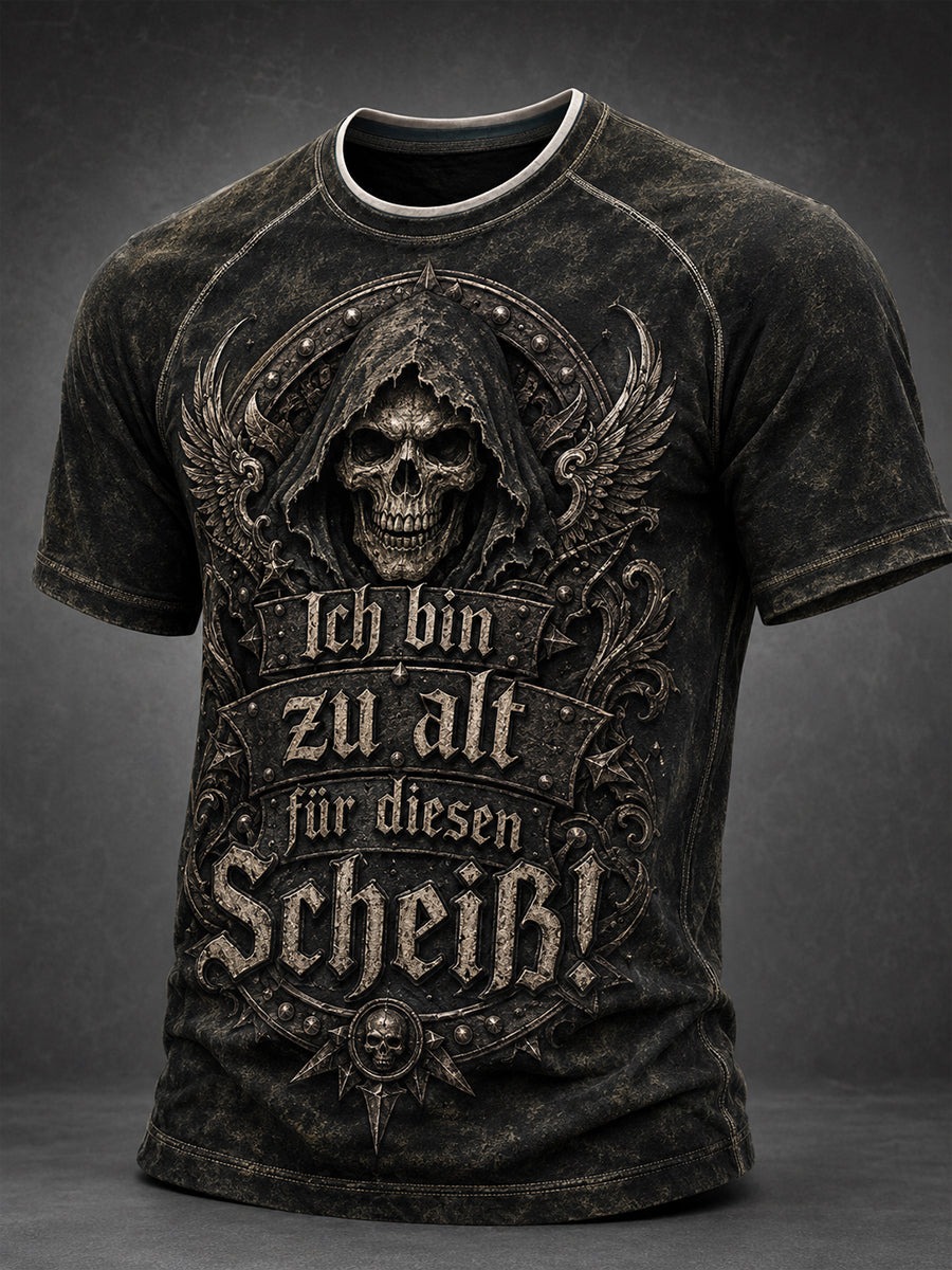 Herren-Ich-bin-zu-alt-für-diesen-Scheiß-Witz-T-Shirt