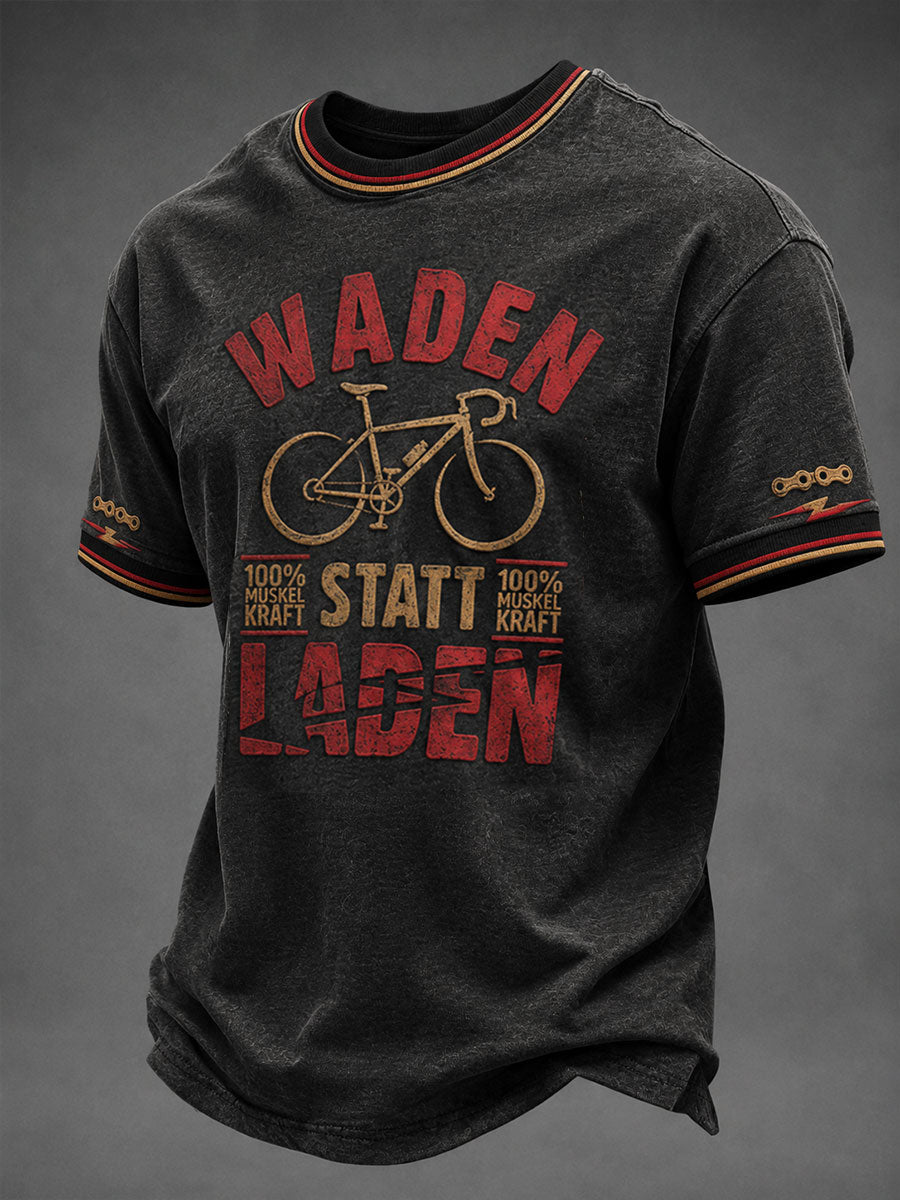 Herren-Waden-Statt-Laden-T-Shirt mit kurzen Ärmeln