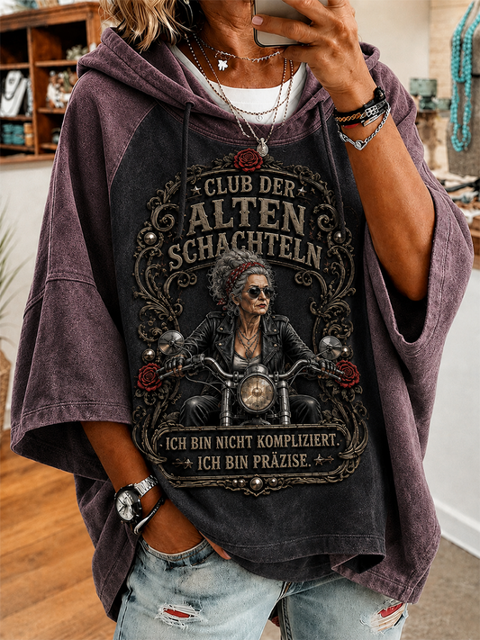 Women’S Humorous Slogan Short-Sleeve Hoodie