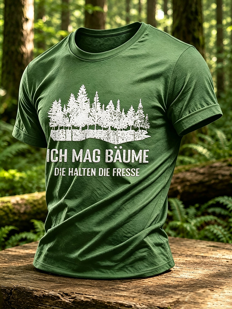 Men's Outdoor Nature Inspired Forest Graphic T-shirt