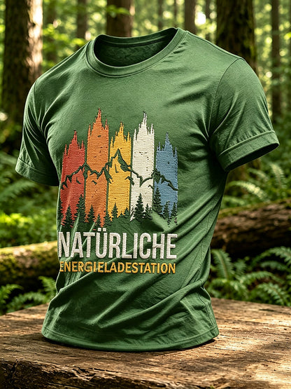 Men's Outdoor Nature Inspired Forest Graphic T-shirt