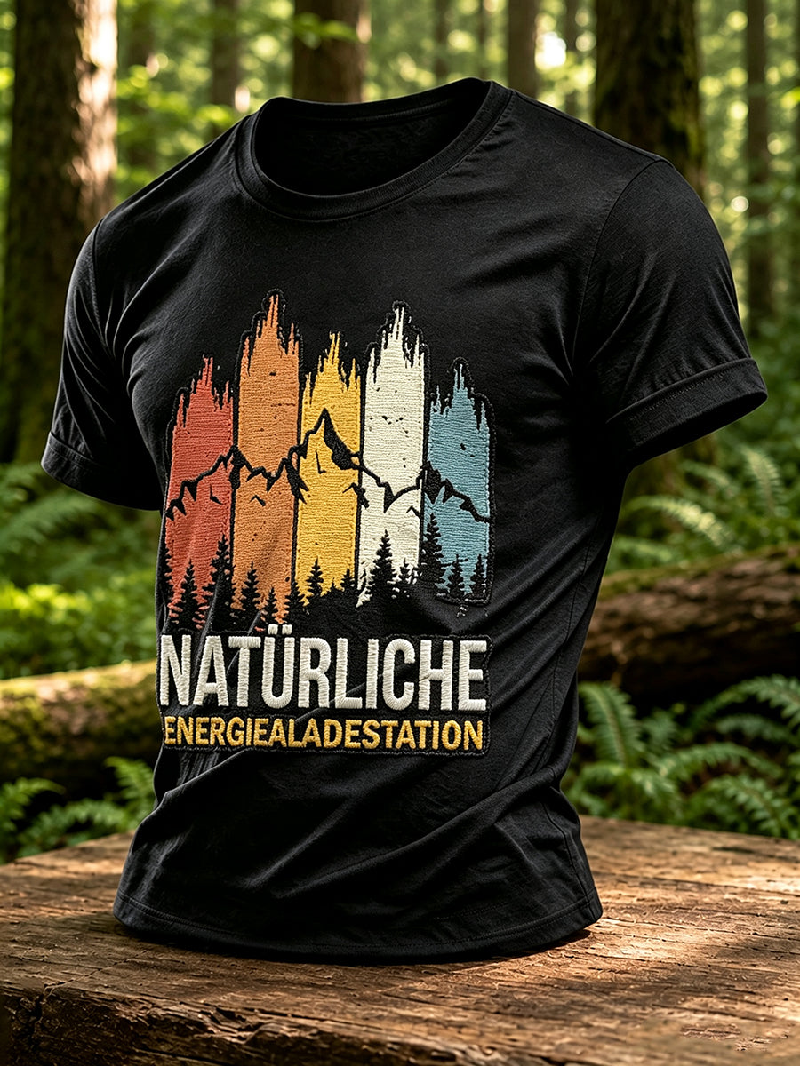 Men's Outdoor Nature Inspired Forest Graphic T-shirt