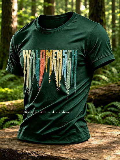 Men's Outdoor Nature Inspired Forest Graphic T-shirt