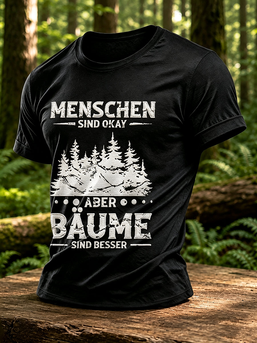Men's Outdoor Nature Inspired Forest Graphic T-shirt