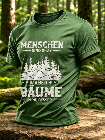 Men's Outdoor Nature Inspired Forest Graphic T-shirt