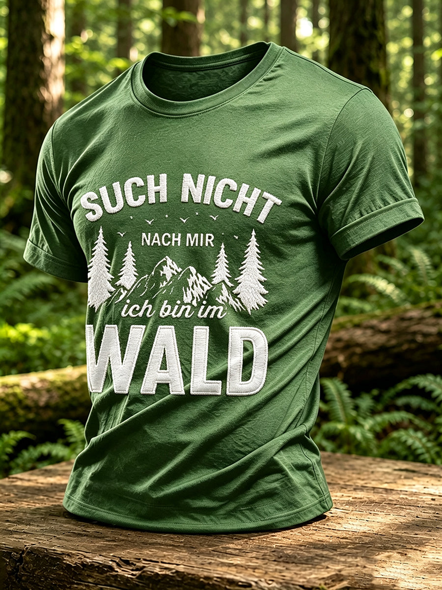 Men's Outdoor Nature Inspired Forest Graphic T-shirt