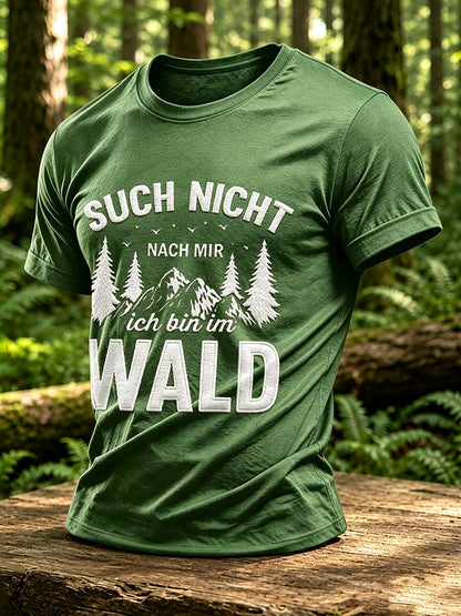 Men's Outdoor Nature Inspired Forest Graphic T-shirt