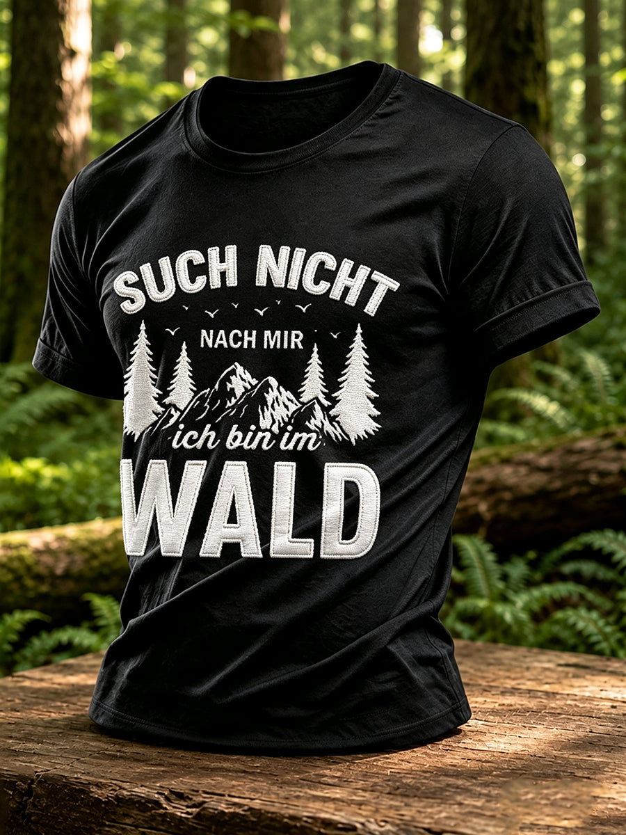 Men's Outdoor Nature Inspired Forest Graphic T-shirt