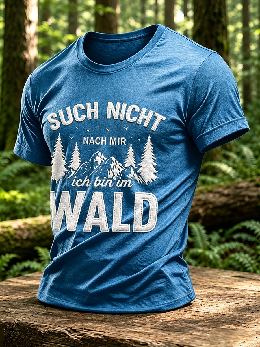Men's Outdoor Nature Inspired Forest Graphic T-shirt
