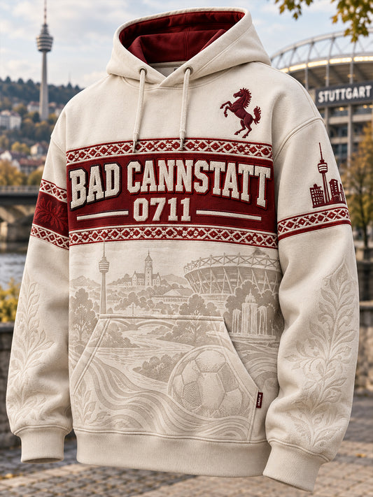 Men's Oversized Drop-Shoulder Hoodie With Pockets