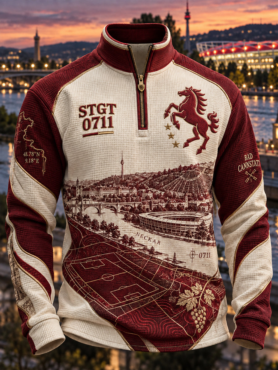 Men's Vfb Stuttgart Waffle Long Sleeve T-Shirt