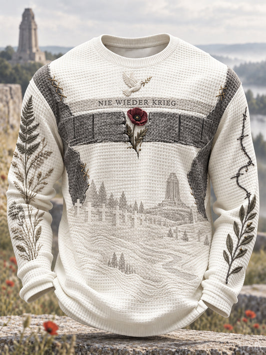 Men's Remembrance Day Waffle Long Sleeve T-Shirt