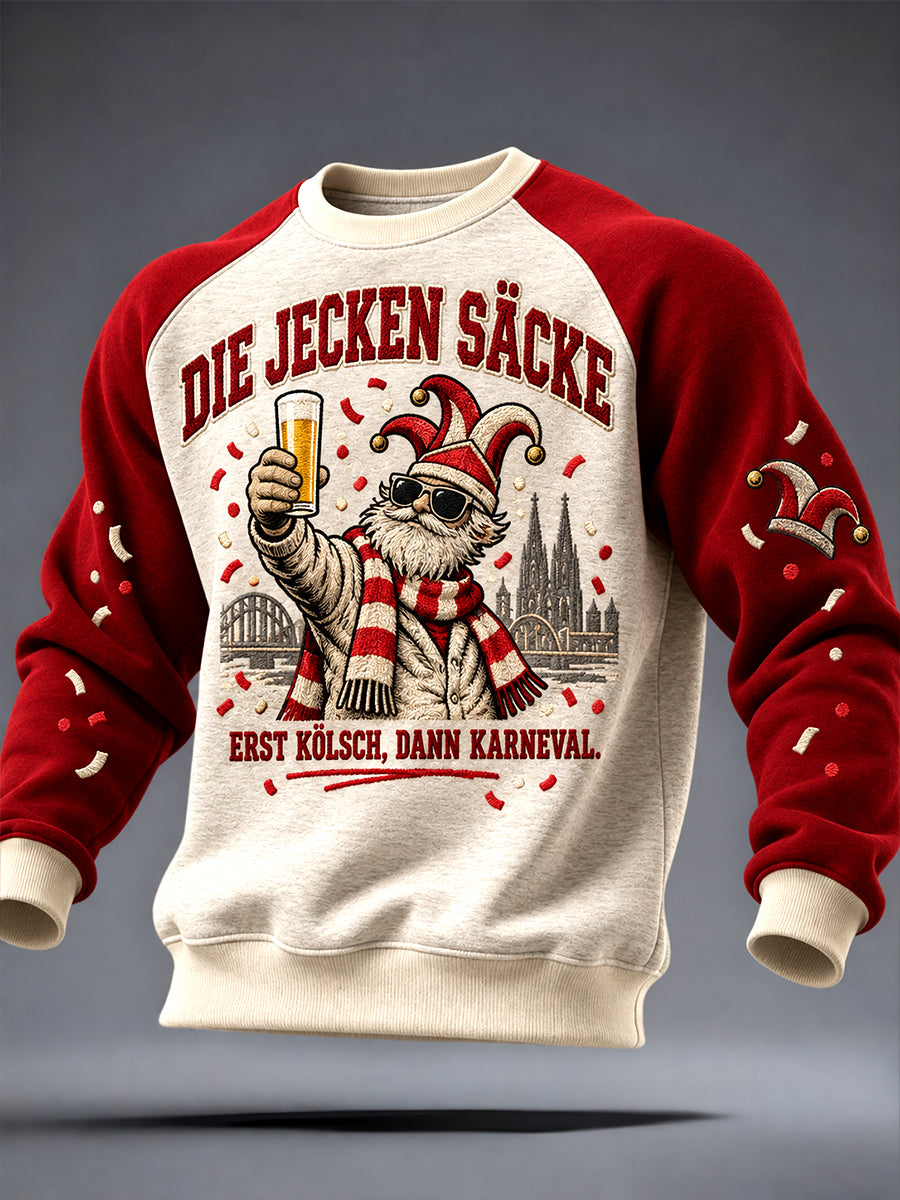 Men's Cologne Kölsch Party Graphic Crew Neck Sweatshirt