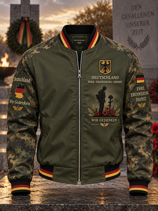 Men's Veteran Memorial Graphic Print Jacket