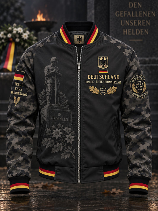 Men's Veteran Memorial Graphic Print Jacket