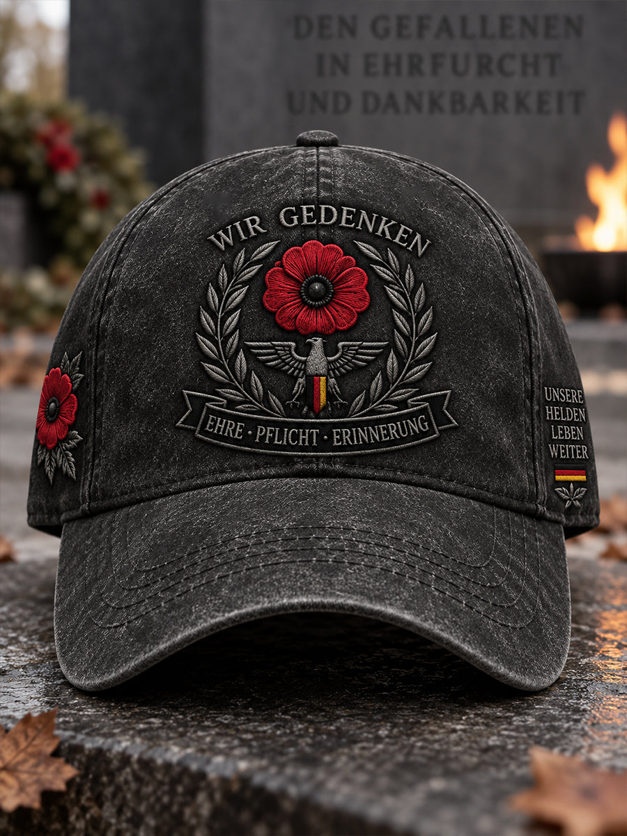 Men's Vintage-Style Remembrance Day Graphic Print Hat