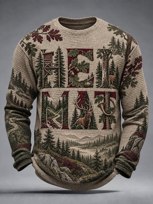 Men's German Hunting Season Style Waffle Long Sleeve T-Shirt