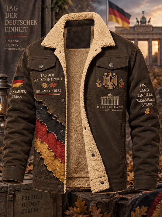 Men's Unity Day Commemorative Print Fleece-Lined Jacket
