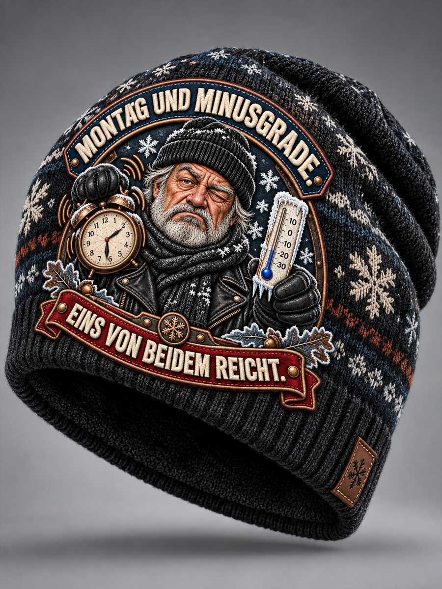 Humorous Slogan Vintage Autumn And Winter Warm Cold Knitted Hat