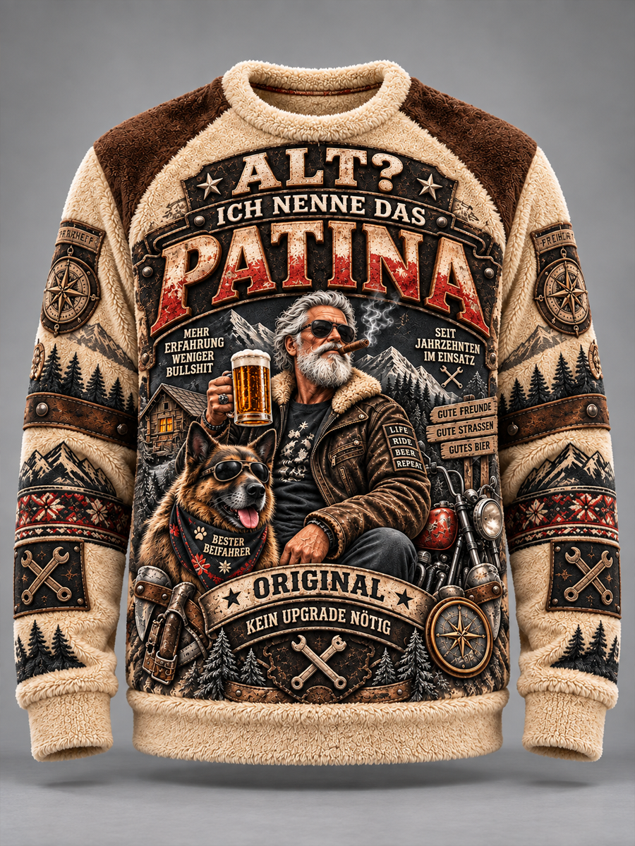Men's Humorous Slogan Flannel Top