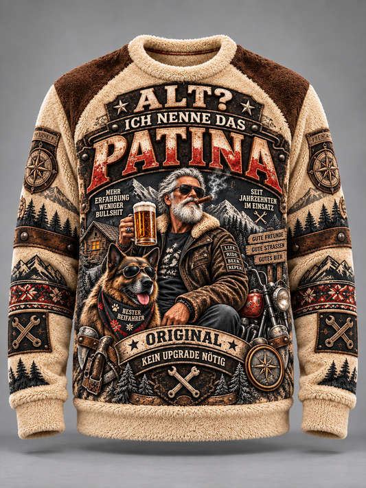 Men's Humorous Slogan Flannel Top