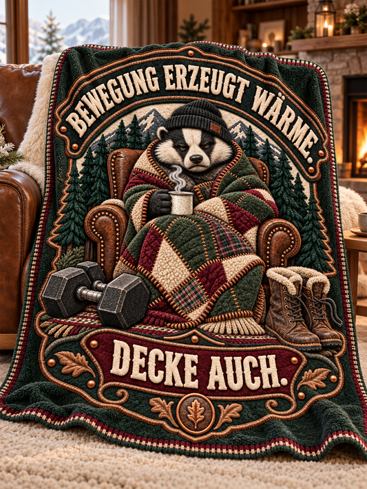 Humorous Slogan Flannel Blanket