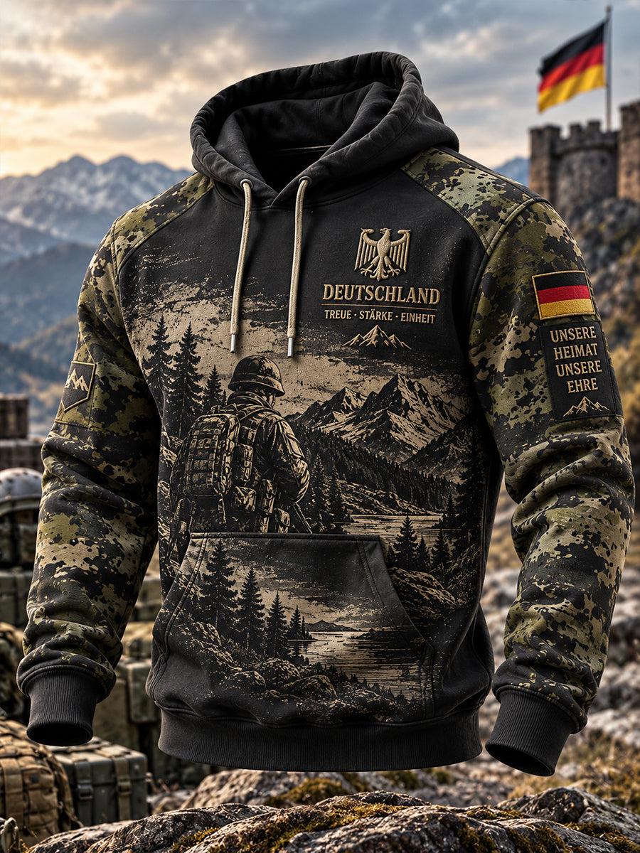 Men's Veteran Memorial Graphic Print Hoodie