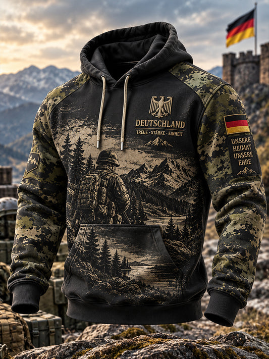 Men's Veteran Memorial Graphic Print Hoodie