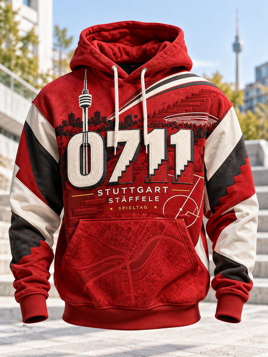 Men's Oversized Drop-Shoulder Hoodie With Pockets