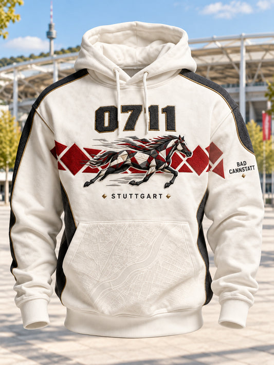 Men's Vfb Stuttgart Oversized Drop-Shoulder Hoodie With Pockets