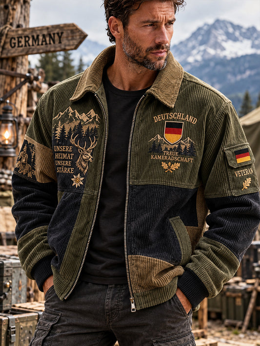 Men's Veteran Memorial Graphic Print Jacket