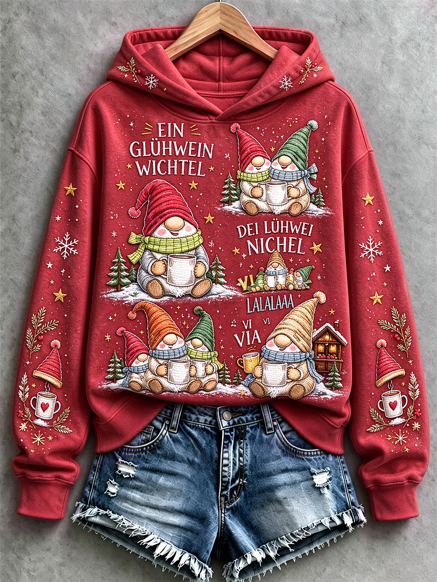 Women's Christmas Print Casual Hoodie