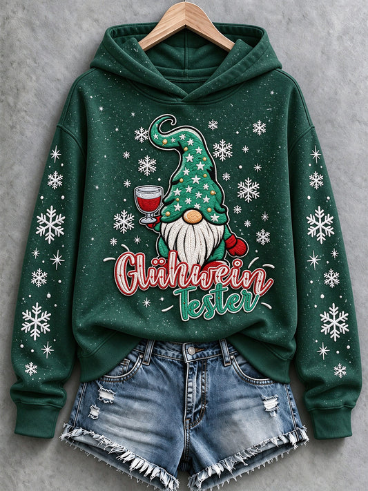 Women's Christmas Print Casual Hoodie