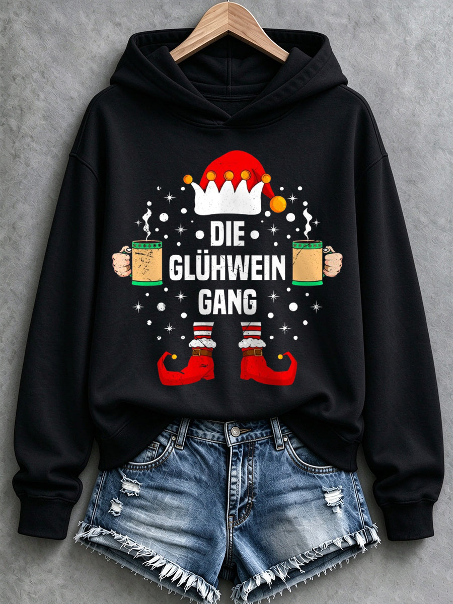 Women's Christmas Print Casual Hoodie