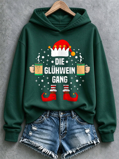 Women's Christmas Print Casual Hoodie