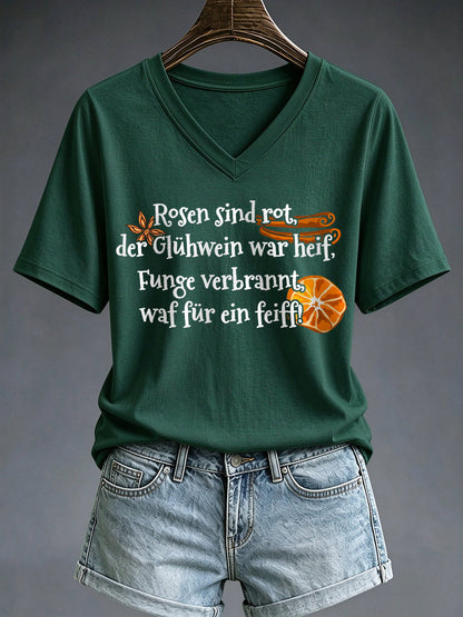 Women's Glühwein Print Short Sleeve T-shirt