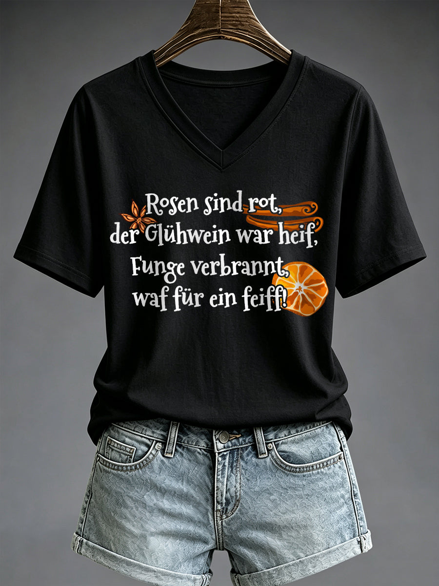 Women's Glühwein Print Short Sleeve T-shirt